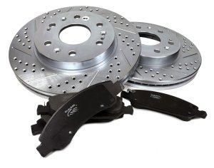 Jeep Wrangler Brake Kit - Rear - Baer Brakes - Slot, Drilled and Zinc-Plated Rotors + Ceramic Pads - `97-`06